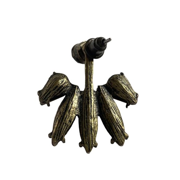 Paparazzi Brass Ear Jacket Earrings Pierced Ear Post Backing u - Picture 5 of 5